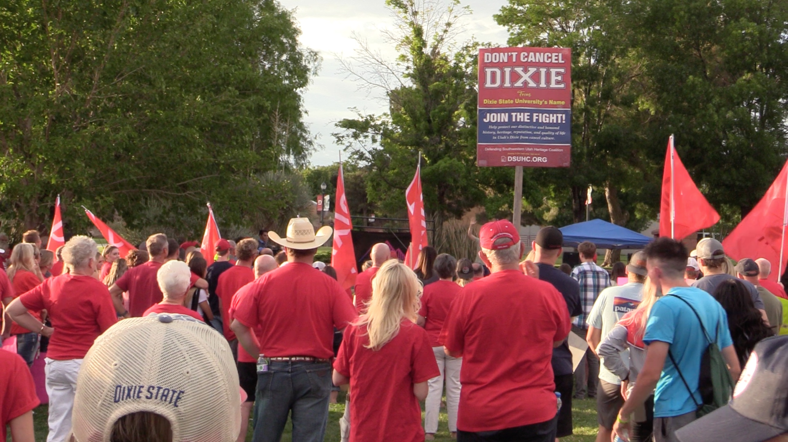 Hundreds Protest at Dixie State University over Proposed Name Change to